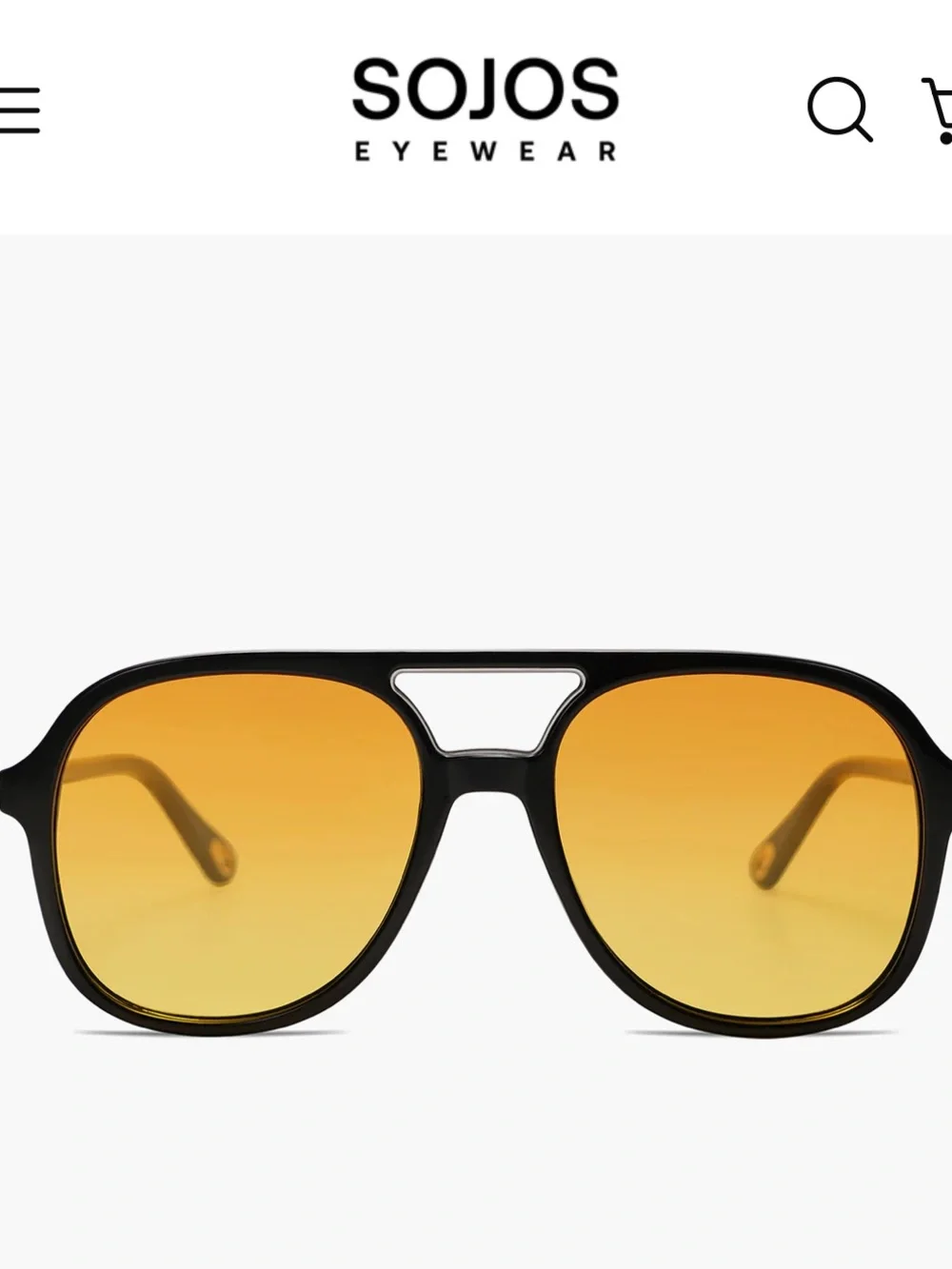 Sojos Yellow Oversized Aviator Sunglasses with Amber Gradient Lenses